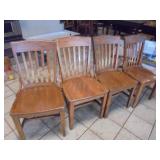 Lot of 4, wood chairs