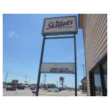 Skillets sign and legs