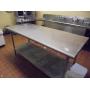 Stainless steel prep table