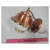 Copper top wall lamp