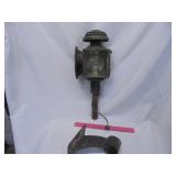 Vintage lantern (wired for electricity)