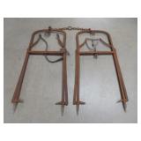 Vintage square bale hoisting hooks