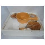 Techique Flame Set 4 Stoneware bowls