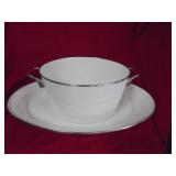 Metal Summer Oasis Ice Bucket and  Oval Tray