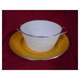 Metal Summer Oasis Ice Bucket and Round Tray