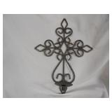 Metal Cross Candle Holder wall hanger