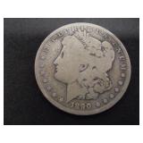 1890 "O" Morgan silver dollar