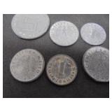 Lot of 6 German coins