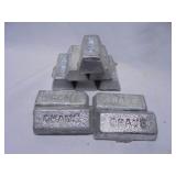 10 lb lot of lead ingots