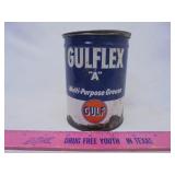 Vintage Gulf, Gulflex "A" 1lb grease can
