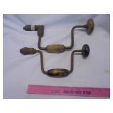 Lot of 2 vintage brace & bits