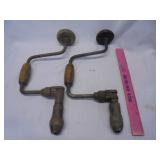 Lot of 2 vintage brace & bits