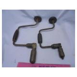 Lot of 2 vintage brace & bits