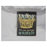 Laundry Metal Sign Hanging Decor