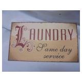Laundry Metal Sign Hanging Decor
