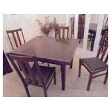 Vintage Dining Table with 4 Chairs