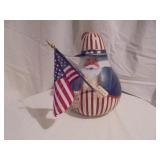 Patriotical Gourd Santa