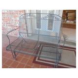 Metal Love Seat Porch Rocker
