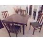 Vintage Dining Table with 4 Chairs