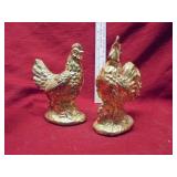 Pair of Metal Chickens