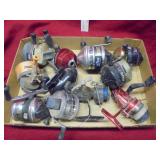 Flat 11 assorted fishing reels