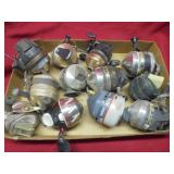 Lot of 12 assorted fishing reels