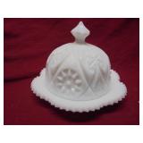Milk Glass Covered Dish