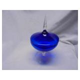 Blue Candy Dish with Lid