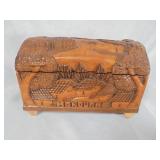 Honduras Hand Carved Wood Keepsake Box