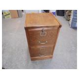 2 Drawer Wooden Filing Cabinet