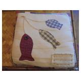 Gone Fishing Quilted Pillow