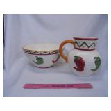 Bowl and Pitcher Set