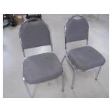 Lot of 2 Padded Chairs