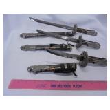 3 pc set Tanto Ninja Samurai knives