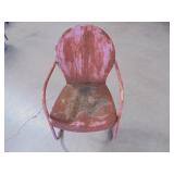 Clam Shell Metal Chair