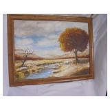Oil paining (unknown artist) framed