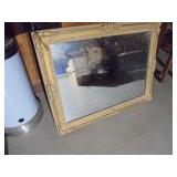 Ornate wood wall mirror