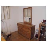 Dresser with mirror and 6 drawers