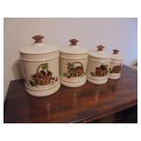 Vintage Metal Canister Set