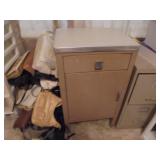 Vintage Metal Cabinet with Drawer
