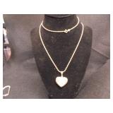 28" Necklace w/ heart pendant