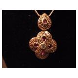 925 marked 18" necklace w/ pendant