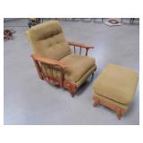 Vintage Chair with ottoman
