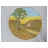 Hand Painted Wooden Round Box