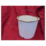 Enamel Bucket with Handle