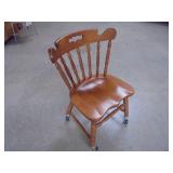 Rolling dining chair
