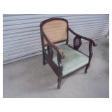 Vintage Wood/Wicker Back Chair