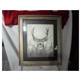 Buck Picture with Barnwood Frame