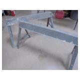 set of 2 galvanized saw horses