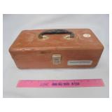 Vintage metal tackle box with misc. tackle